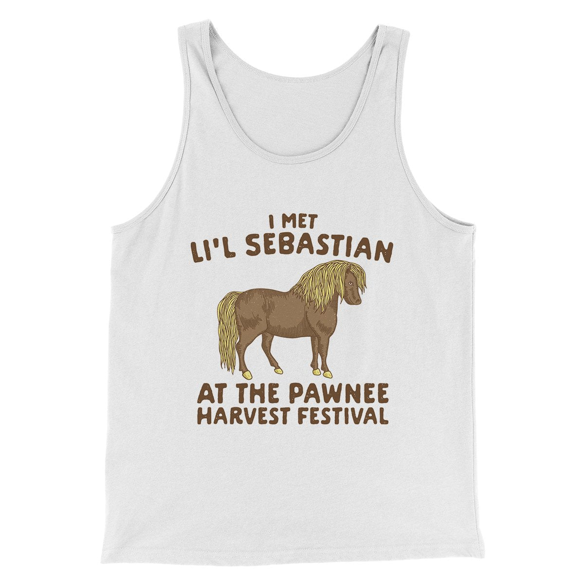 I Met Li'l Sebastian Men/Unisex Tank Top White | Funny Shirt from Famous In Real Life