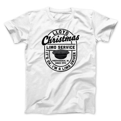 Lloyd Christmas Limo Service Funny Movie Men/Unisex T-Shirt White | Funny Shirt from Famous In Real Life