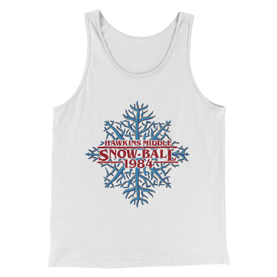 Hawkins Middle Snow Ball Men/Unisex Tank Top White | Funny Shirt from Famous In Real Life