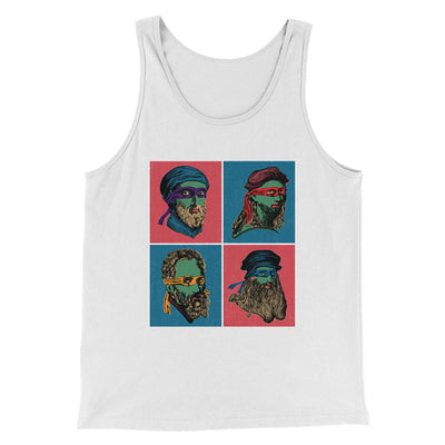 Teenage Mutant Ninja Artists Funny Movie Men/Unisex Tank Top White | Funny Shirt from Famous In Real Life