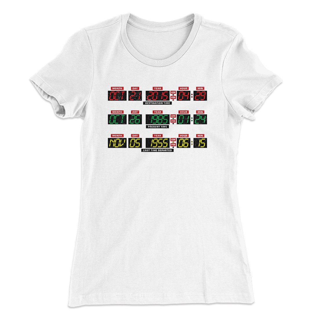 Time Machine Dashboard Women's T-Shirt White | Funny Shirt from Famous In Real Life