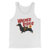 Wiener Rides Men/Unisex Tank Top White | Funny Shirt from Famous In Real Life