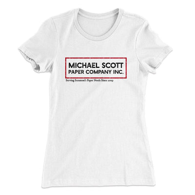 Michael Scott Paper Company Women's T-Shirt White | Funny Shirt from Famous In Real Life