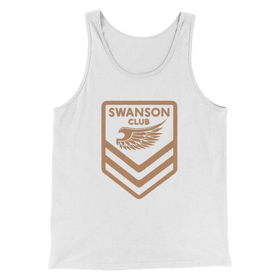 Swanson Club Men/Unisex Tank Top White | Funny Shirt from Famous In Real Life