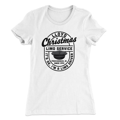 Lloyd Christmas Limo Service Women's T-Shirt White | Funny Shirt from Famous In Real Life