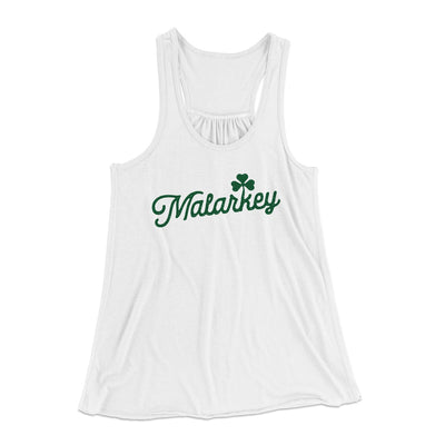 Malarkey Women's Flowey Tank Top White | Funny Shirt from Famous In Real Life