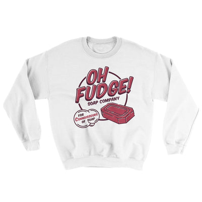 Oh Fudge! Soap Company Men/Unisex Ugly Sweater White | Funny Shirt from Famous In Real Life