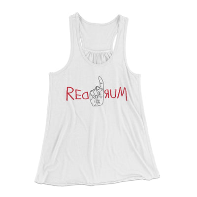 Red Rum Women's Flowey Tank Top White | Funny Shirt from Famous In Real Life