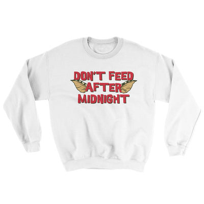Don't Feed After Midnight Ugly Sweater White | Funny Shirt from Famous In Real Life