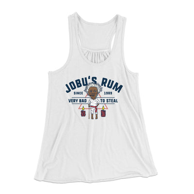 Jobu's Rum Women's Flowey Tank Top White | Funny Shirt from Famous In Real Life