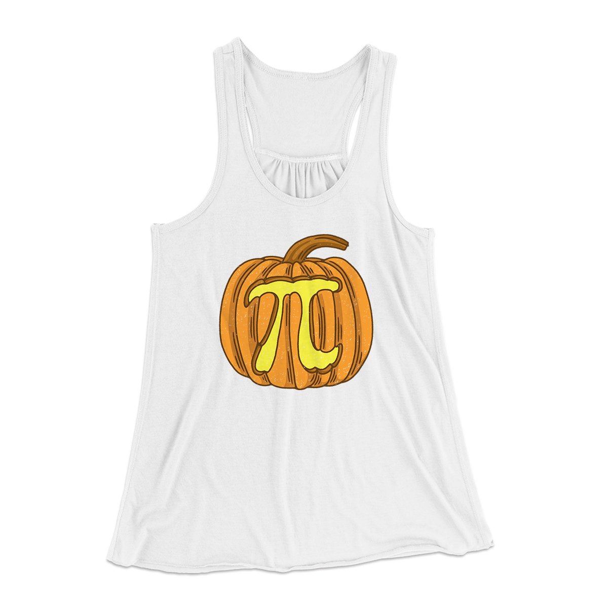 Pumpkin Pi Funny Thanksgiving Women's Flowey Tank Top | Funny Shirt from Famous In Real Life