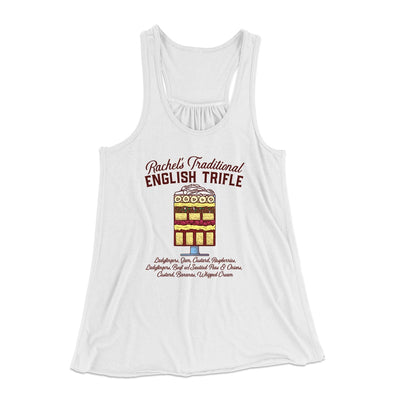 Rachel's English Trifle Women's Flowey Tank Top White | Funny Shirt from Famous In Real Life