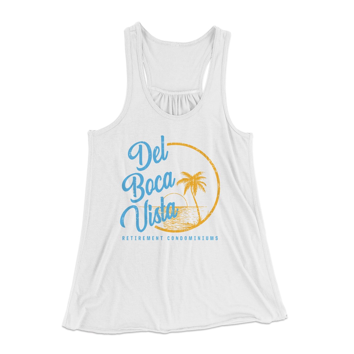 Del Boca Vista Women's Flowey Tank Top | Funny Shirt from Famous In Real Life