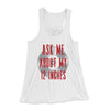 Ask Me About My 12 Inches Women's Flowey Tank Top XS | Funny Shirt from Famous In Real Life