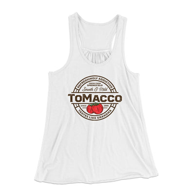 Tomacco Women's Flowey Tank Top White | Funny Shirt from Famous In Real Life