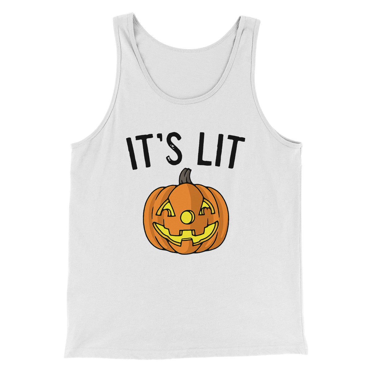 It's Lit Jack-O-Lantern Men/Unisex Tank Top | Funny Shirt from Famous In Real Life