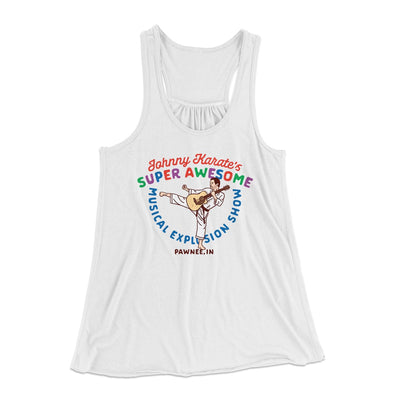Johnny Karate Women's Flowey Tank Top White | Funny Shirt from Famous In Real Life