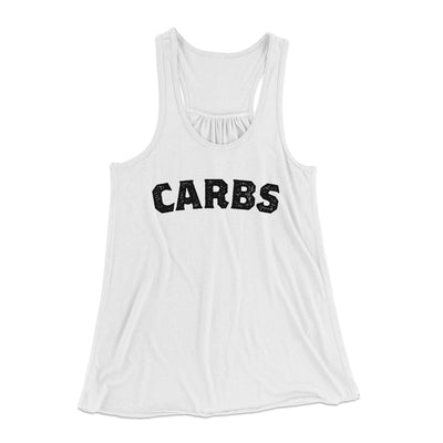 Carbs Women's Flowey Tank Top White | Funny Shirt from Famous In Real Life