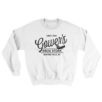 Gower's Drug Store Ugly Sweater White | Funny Shirt from Famous In Real Life