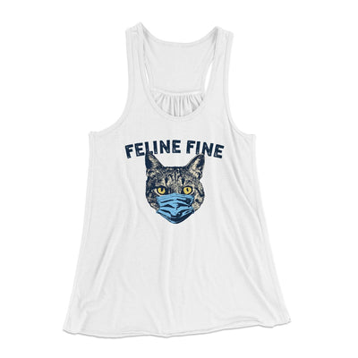 Feline Fine Women's Flowey Tank Top White | Funny Shirt from Famous In Real Life