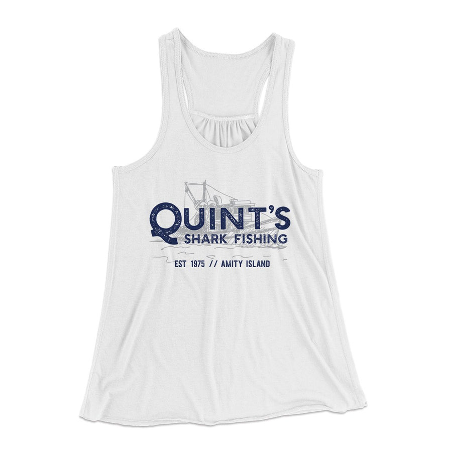 Quint's Shark Fishing Women's Flowey Tank Top | Funny Shirt from Famous In Real Life