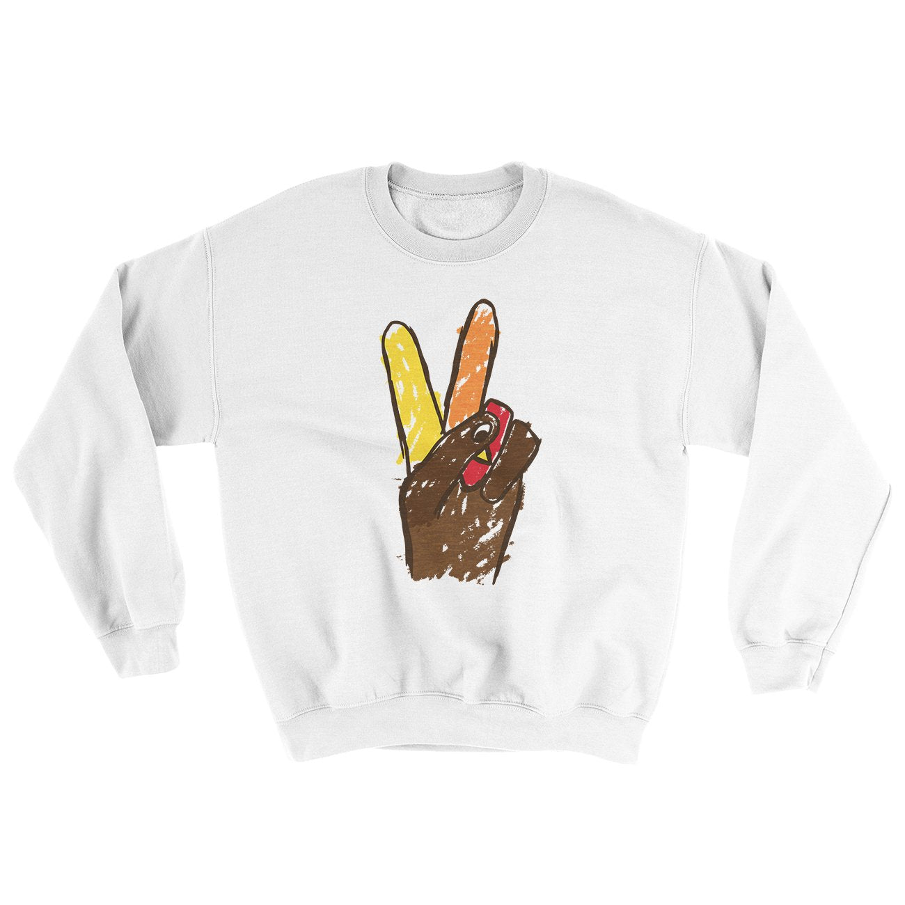 Peace Sign Hand Turkey Ugly Sweater | Funny Shirt from Famous In Real Life
