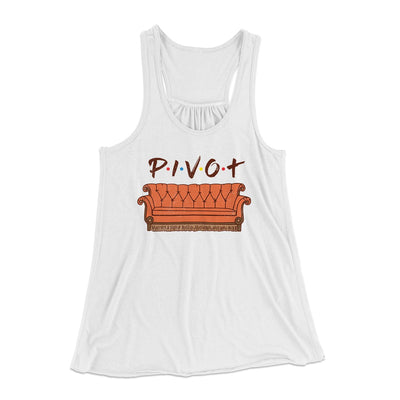 Pivot Women's Flowey Tank Top White | Funny Shirt from Famous In Real Life