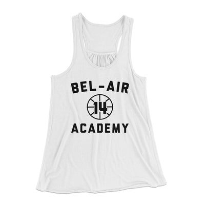 Bel-Air Academy Basketball Women's Flowey Tank Top White | Funny Shirt from Famous In Real Life