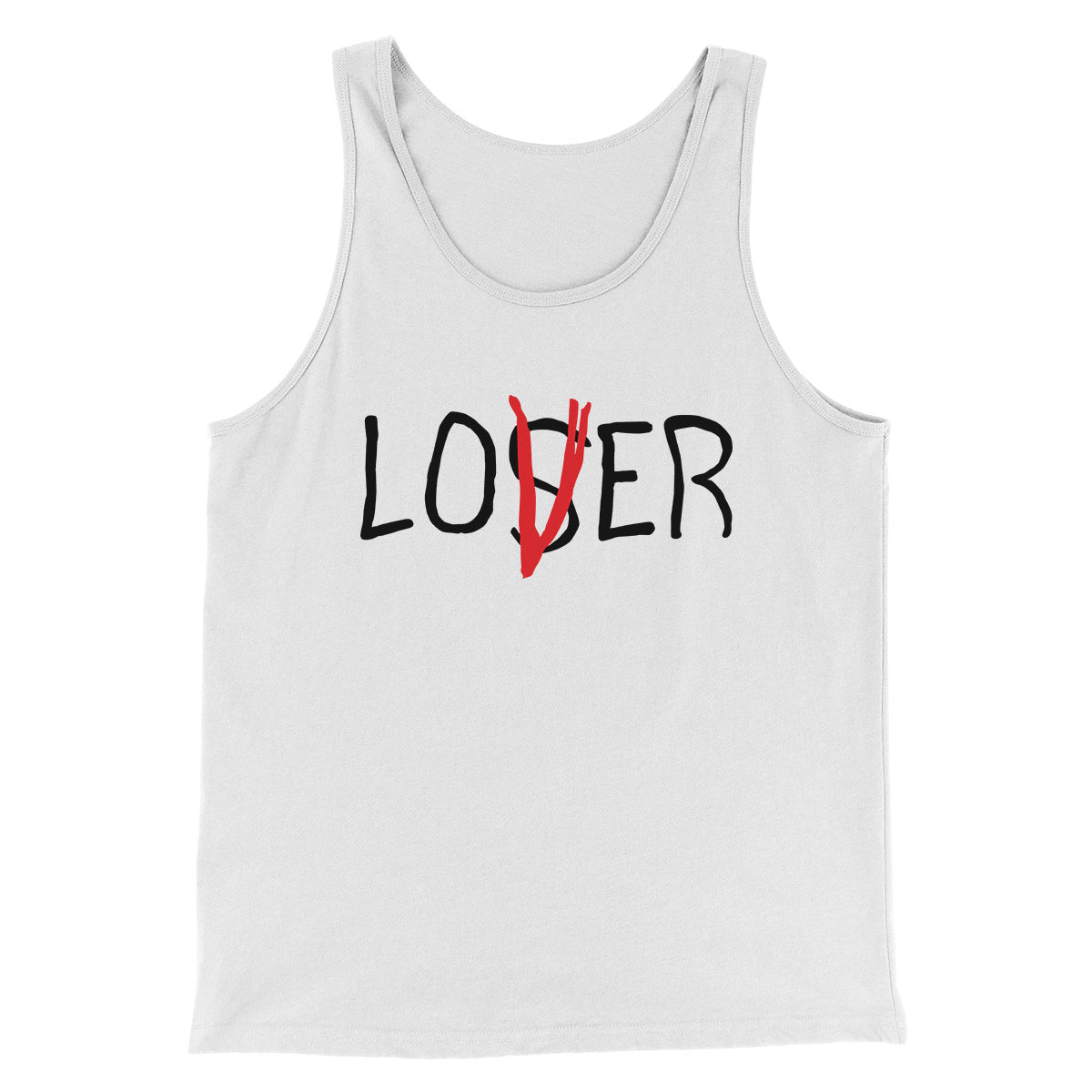 Loser Lover Funny Movie Men/Unisex Tank Top White/Black | Funny Shirt from Famous In Real Life