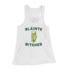 Sláinte Bitches Women's Flowey Tank Top White | Funny Shirt from Famous In Real Life