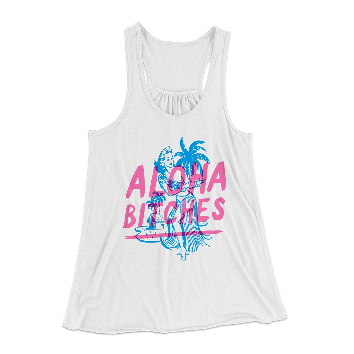 Aloha Bitches Women's Flowey Tank Top | Funny Shirt from Famous In Real Life