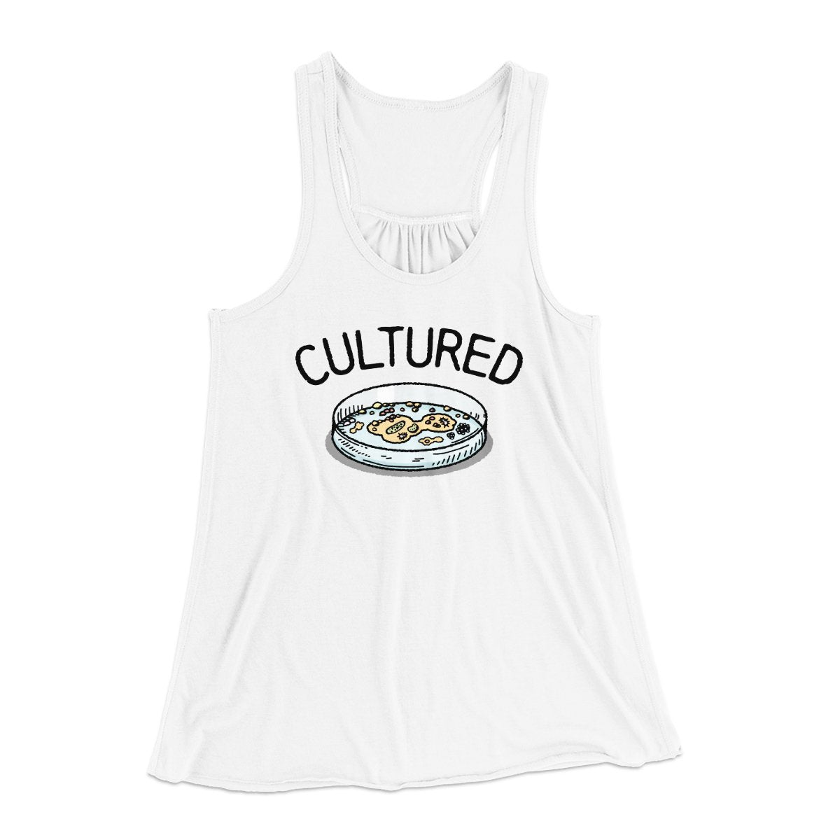 Cultured Women's Flowey Tank Top White | Funny Shirt from Famous In Real Life