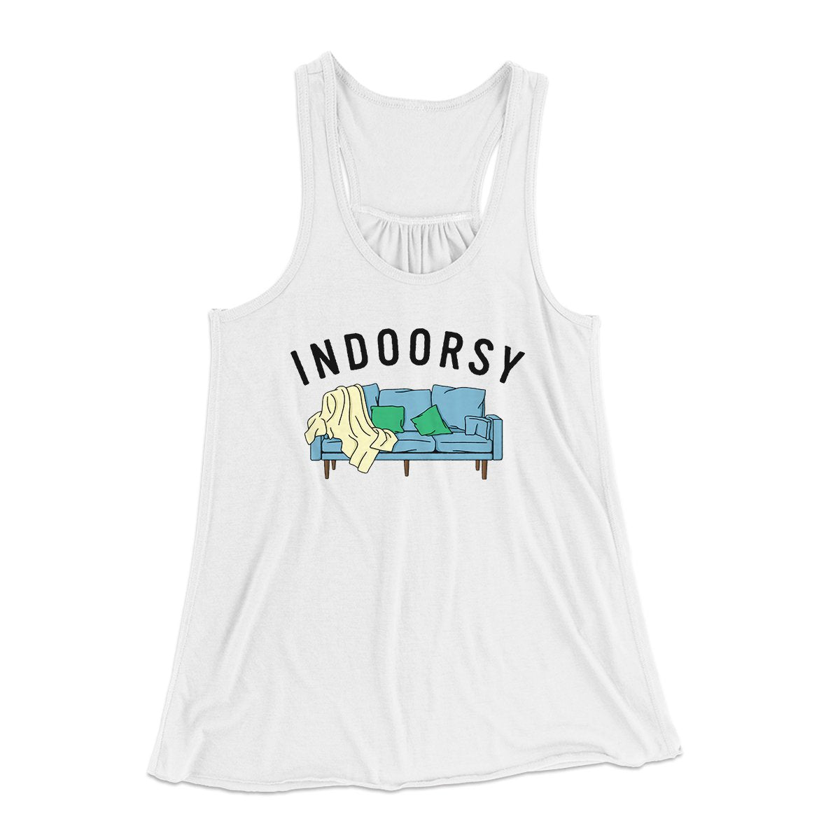 Indoorsy Women's Flowey Tank Top | Funny Shirt from Famous In Real Life