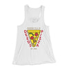 Deeds Pizza Women's Flowey Tank Top White | Funny Shirt from Famous In Real Life