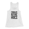 Crows Before Hoes Women's Flowey Tank Top White | Funny Shirt from Famous In Real Life