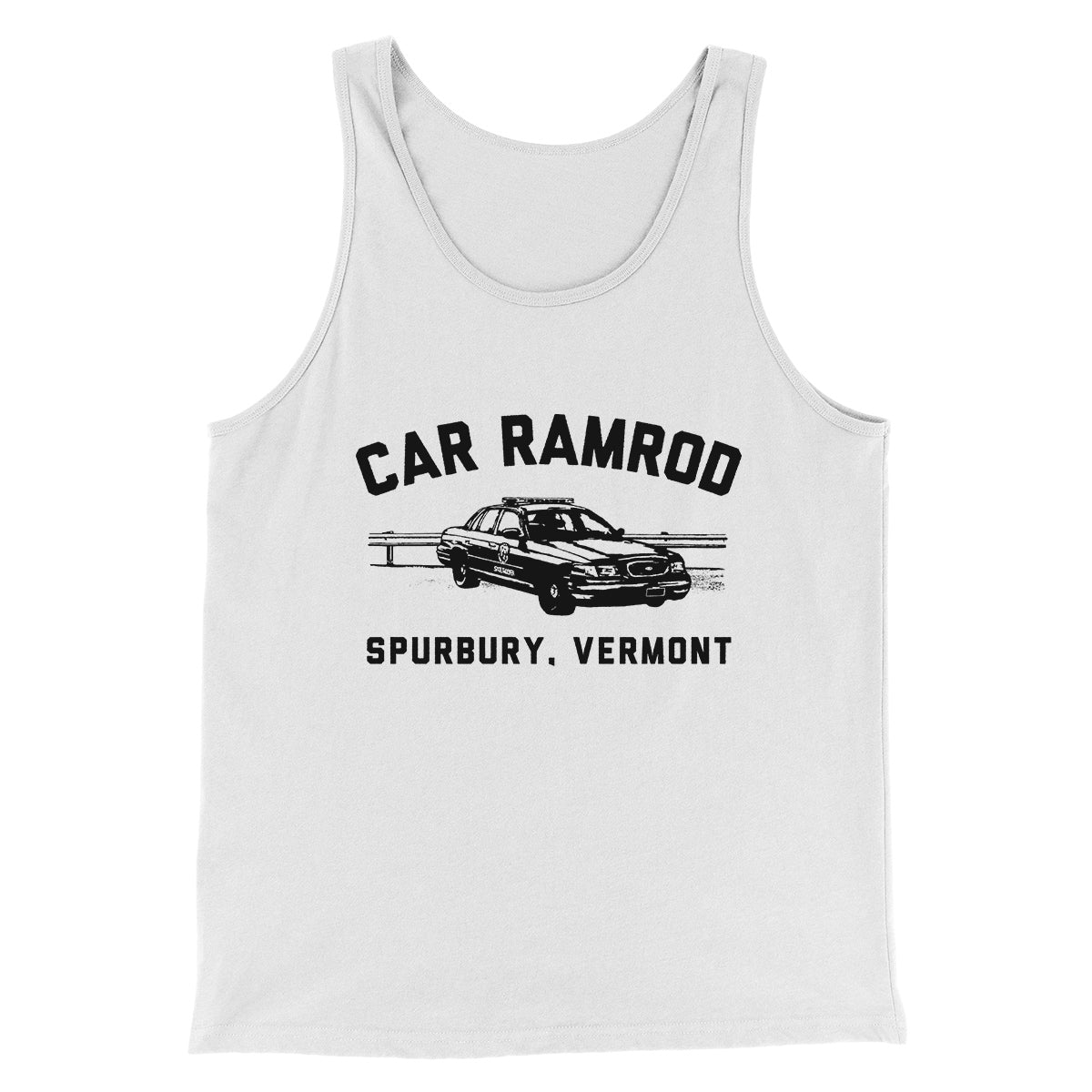 Car Ramrod Men/Unisex Tank Top White/Black | Funny Shirt from Famous In Real Life