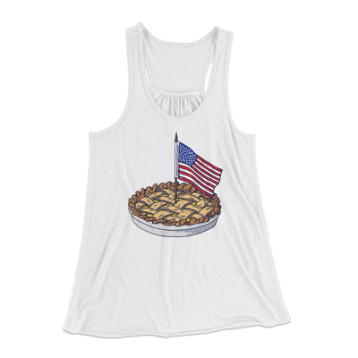 American Apple Pie Women's Flowey Tank Top White | Funny Shirt from Famous In Real Life