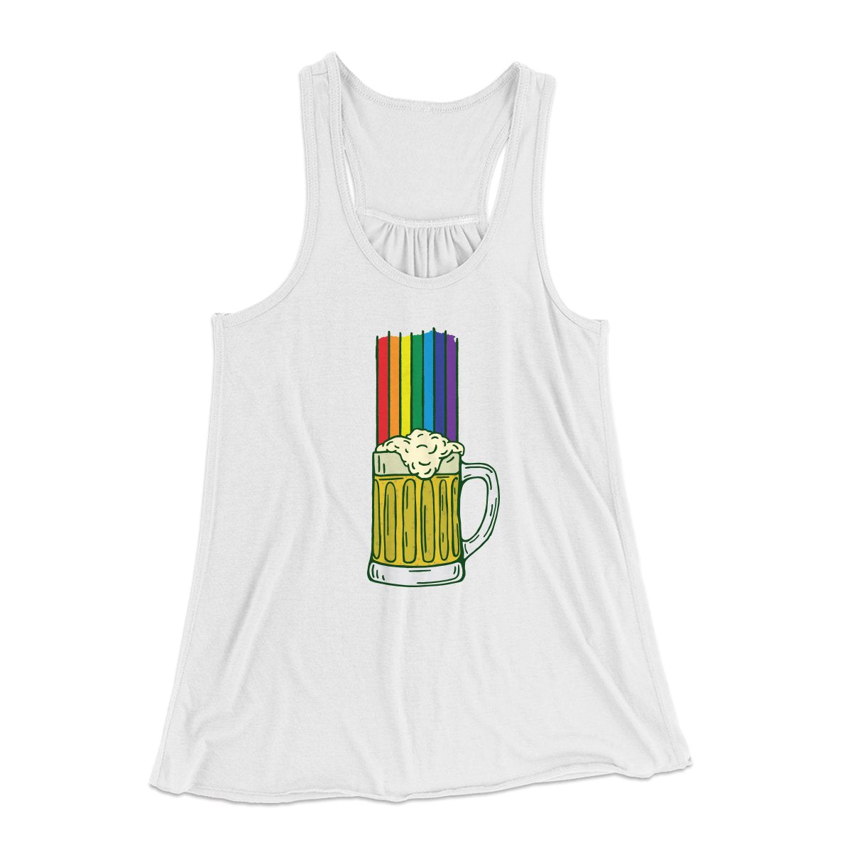 Beer Rainbow Women's Flowey Tank Top | Funny Shirt from Famous In Real Life