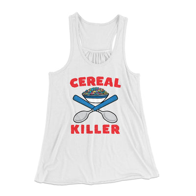 Cereal Killer Women's Flowey Tank Top White | Funny Shirt from Famous In Real Life