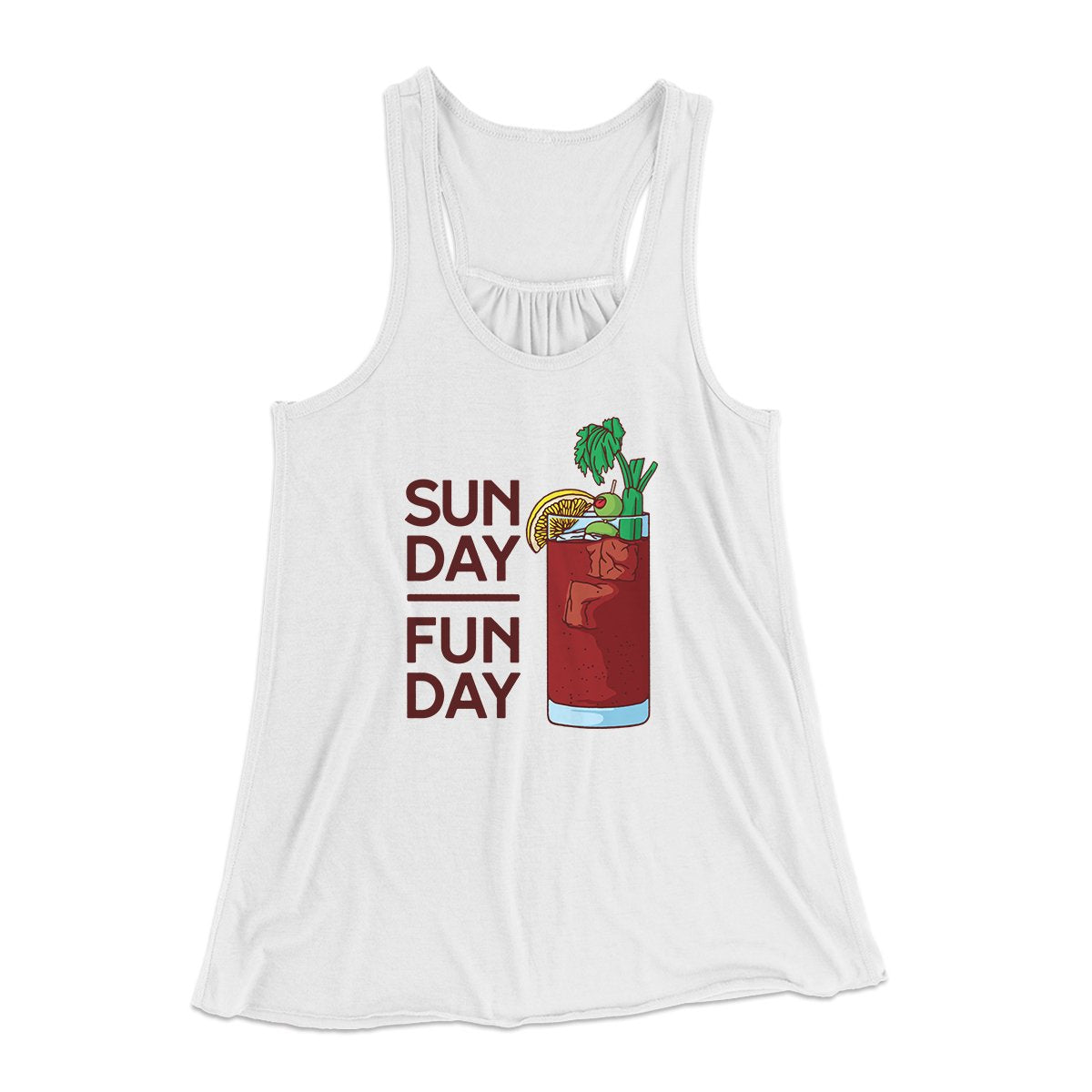 Sunday Funday Women's Flowey Tank Top | Funny Shirt from Famous In Real Life