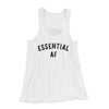 Essential AF Women's Flowey Tank Top White | Funny Shirt from Famous In Real Life