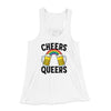 Cheers Queers Women's Flowey Tank Top White | Funny Shirt from Famous In Real Life