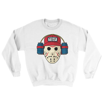 TGIF Jason Ugly Sweater White | Funny Shirt from Famous In Real Life