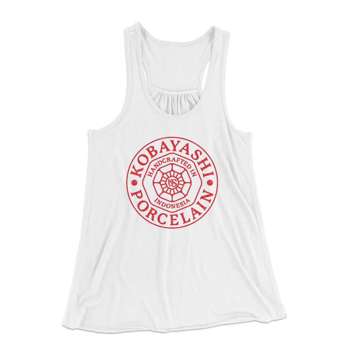 Kobayashi Porcelain Women's Flowey Tank Top White | Funny Shirt from Famous In Real Life