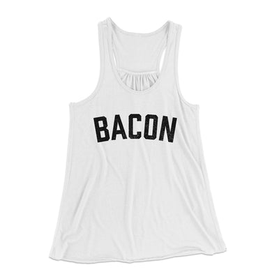 Bacon Women's Flowey Tank Top White | Funny Shirt from Famous In Real Life