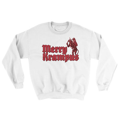 Merry Krampus Ugly Sweater White | Funny Shirt from Famous In Real Life
