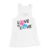 Love is Love Women's Flowey Tank Top White | Funny Shirt from Famous In Real Life