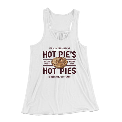 Hot Pie's Hot Pies Women's Flowey Tank Top White | Funny Shirt from Famous In Real Life