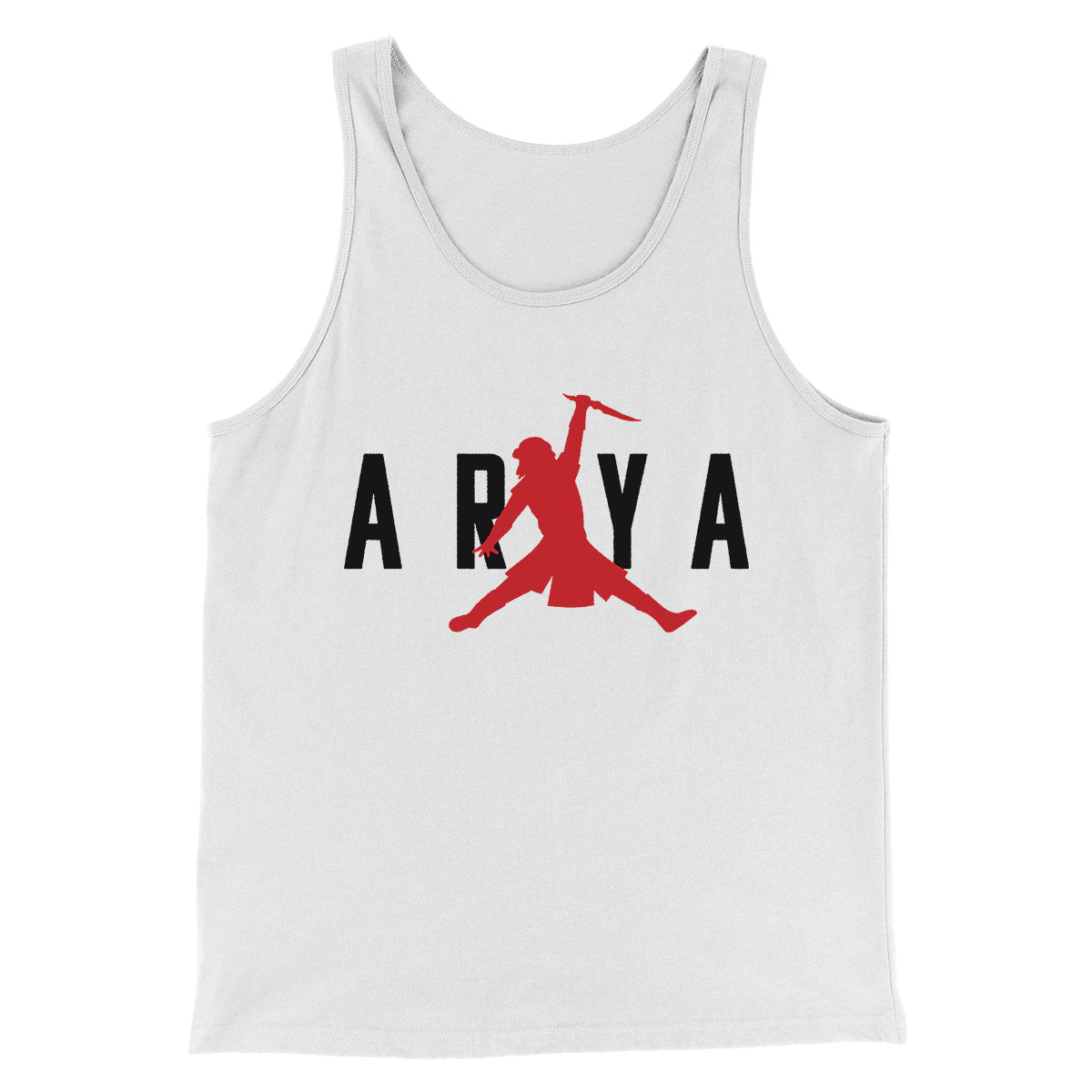Air Arya Men/Unisex Tank Top White/Black | Funny Shirt from Famous In Real Life