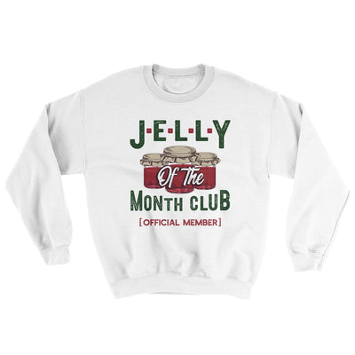 Jelly of the Month Club Men/Unisex Ugly Sweater White | Funny Shirt from Famous In Real Life